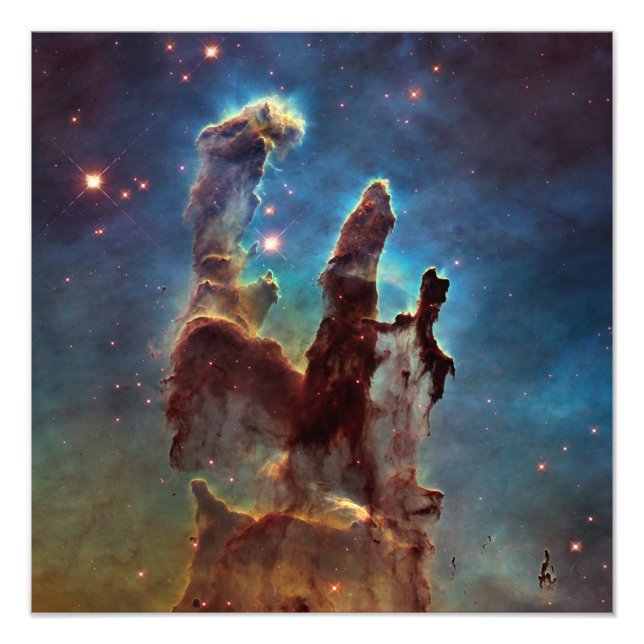 HDR Eagle Nebula Pillars of Creation Fototryck (Framsidan)
