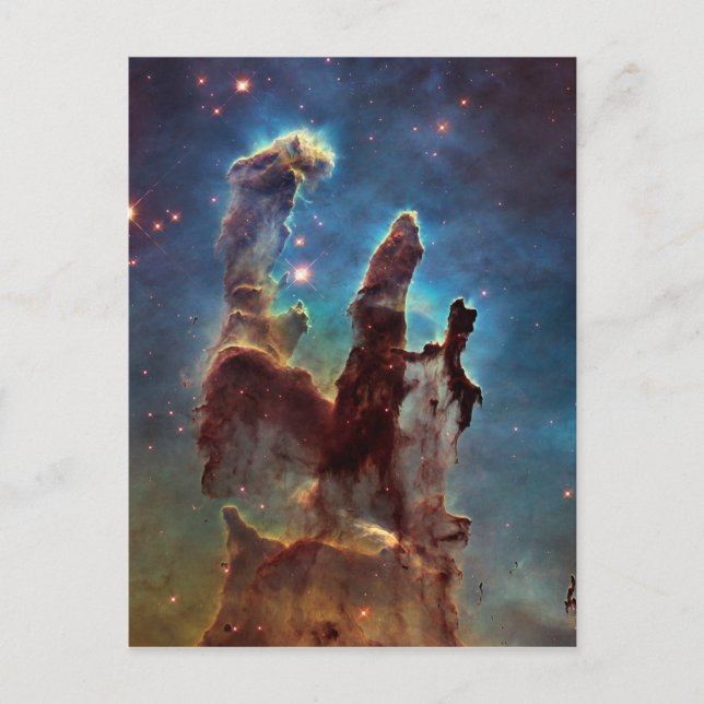 HDR Eagle Nebula Pillars of Creation Vykort (Framsida)