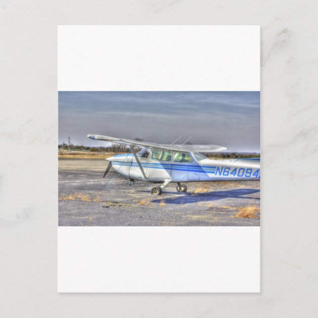 HDR Tired Flygplan Hjul set in Vykort (Framsida)