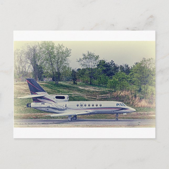 HDRBlackTailPlaneRedStripesOnRunway-.jpg Vykort (Framsida)