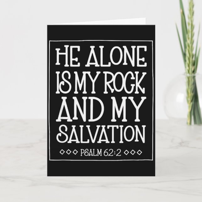 He Alone Is My Rock And Salvation Psalm 62_2  Kort (Framsida)