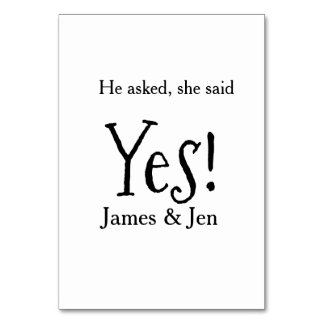 He asked she said yes engagement party name simple bordsnummer