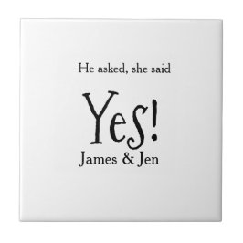 He asked she said yes engagement party name simple kakelplatta