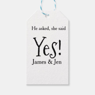 He asked she said yes engagement party name simple presentetikett