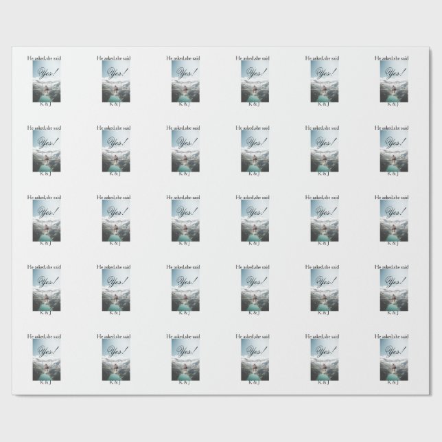 He asked she said yes engagement photo name stylis presentpapper (Platt)