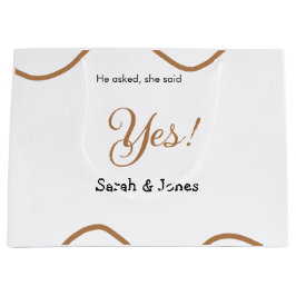 He asked she said yes engagement simple minimal 