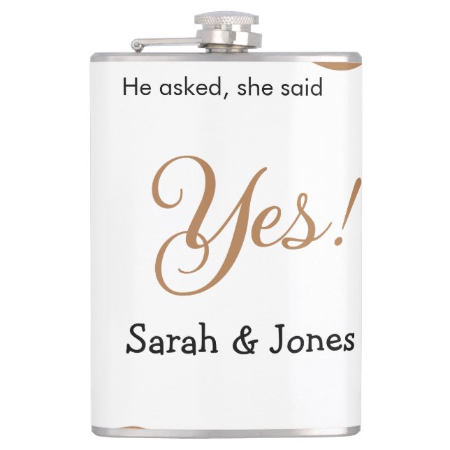 He asked she said yes engagement simple minimal  fickplunta (Framsidan)