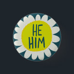 HE/HIM-pronouns Flower-Pride, styrt Knapp<br><div class="desc">Anpassa med den här coolan. Gör en underbar gåva! Du kan anpassa den och även lägga till text. Kolla min butik för mycket mer färg och mönster! Säg till om du vill ha nåt anpassningsbar också.</div>