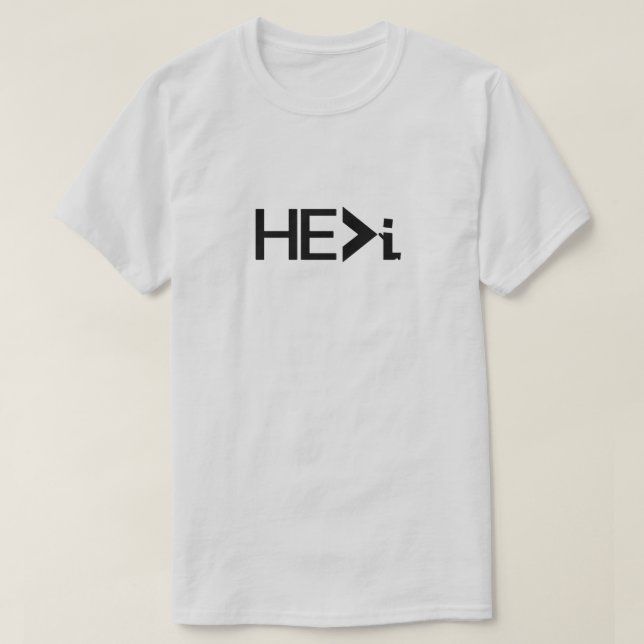 HE>i KNEELING PRAYING - HAN Underbarare ÄN I BLACK T Shirt (Design framsida)