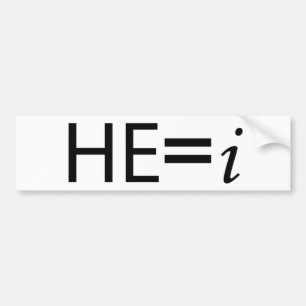 HE=i (svart) Bildekal