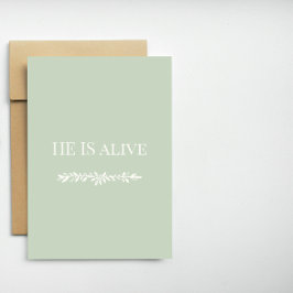 He Is Alive Christian Easter Card | Faith Design Helgkort