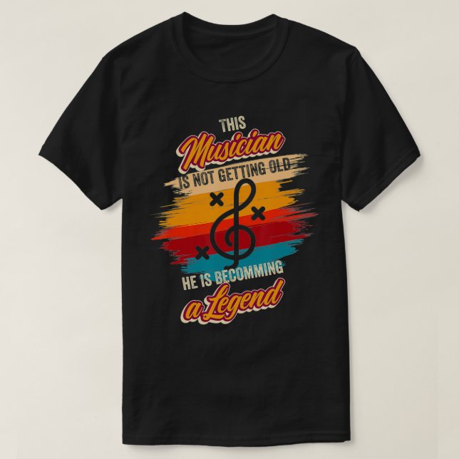 He is becoming a legend DJ Birthday Music moon  T Shirt (Design framsida)
