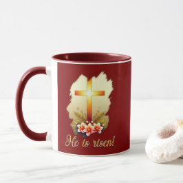 He Is Risen – Christian Easter Cross Art - caneca Mugg