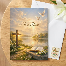 He Is Risen Christian Easter Resurrection Greeting Kort