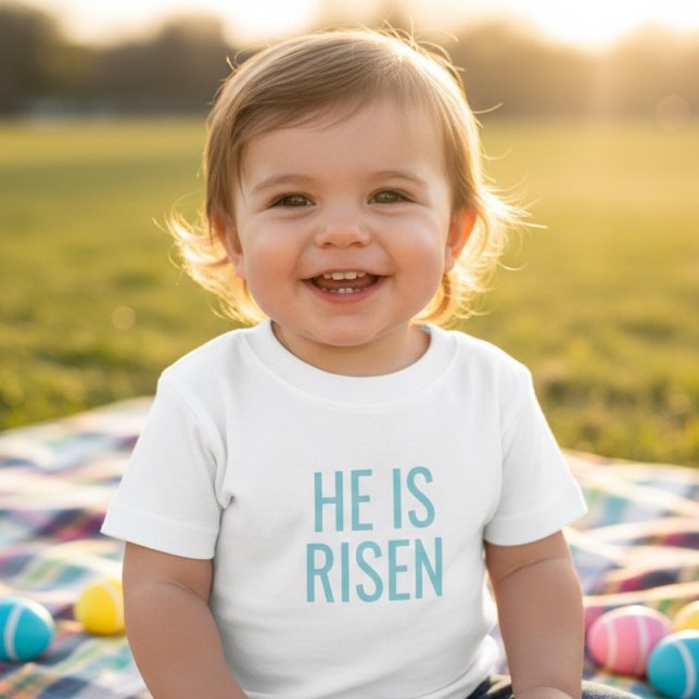 He Is Risen | Christian Easter Toddler T Shirt (Skapare uppladdad)