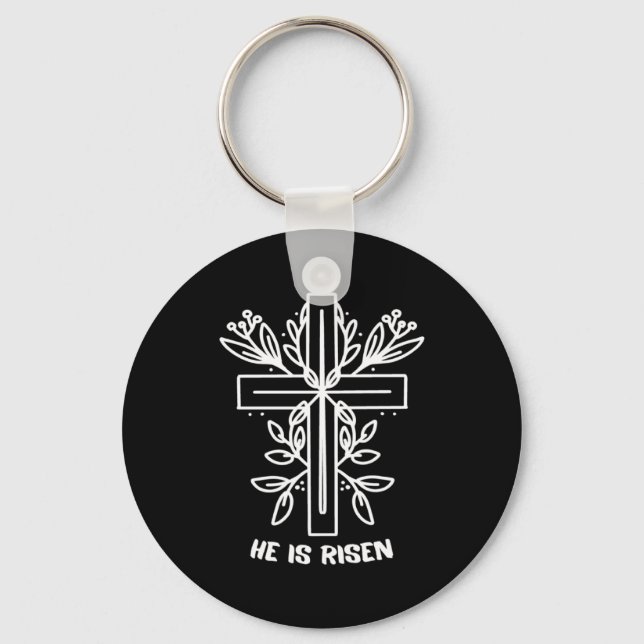 He Is Risen Cross Jesus Religious Easter Day Chris Nyckelring (Framsida)