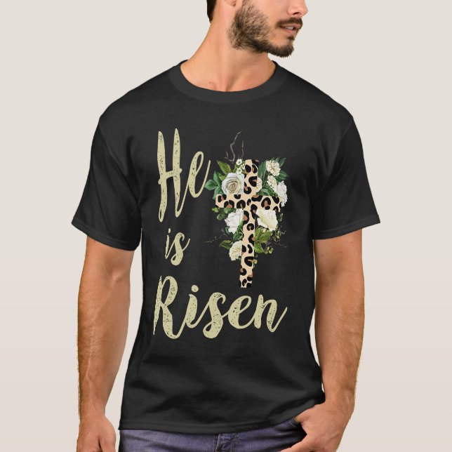 He Is Risen Cute Christian Teen Girls Mom  Jesus E T Shirt (Framsida)