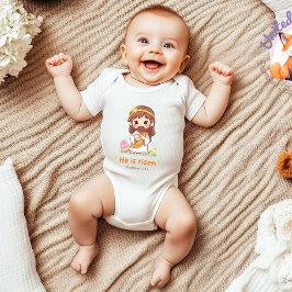 He Is Risen, Cute Jesus, Religious Easter Baby T Shirt