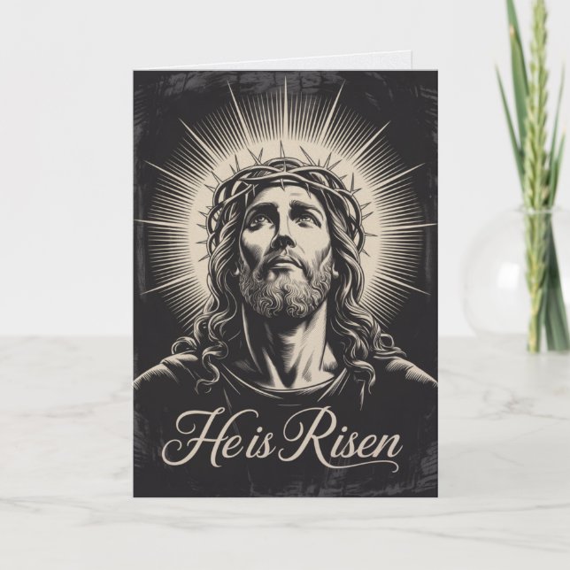 He Is Risen Easter Bulk Cards Church Greeting Kort (Framsida)