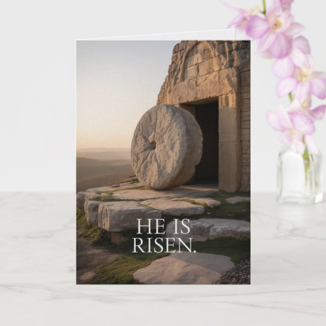 He Is Risen Easter Bulk Church Greeting Cards Kort (Orkide)