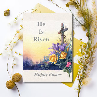 He Is Risen Easter Card Inbjudningar
