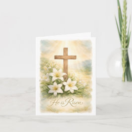 He is Risen Easter Card Kort
