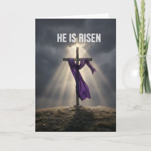 He is Risen! Easter greeting card Kort (Framsida)