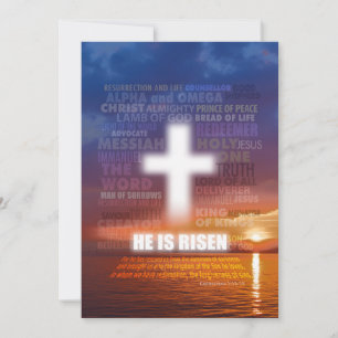 He is Risen - Easter Julkort
