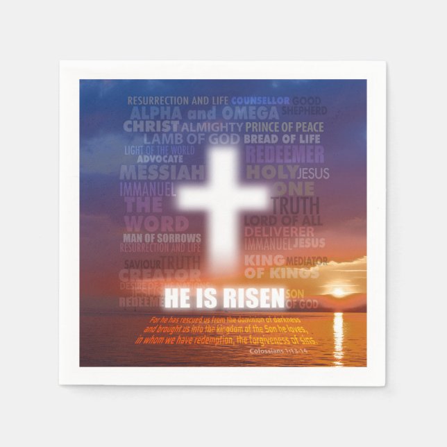 He is Risen - Easter Pappersservett (Framsidan)