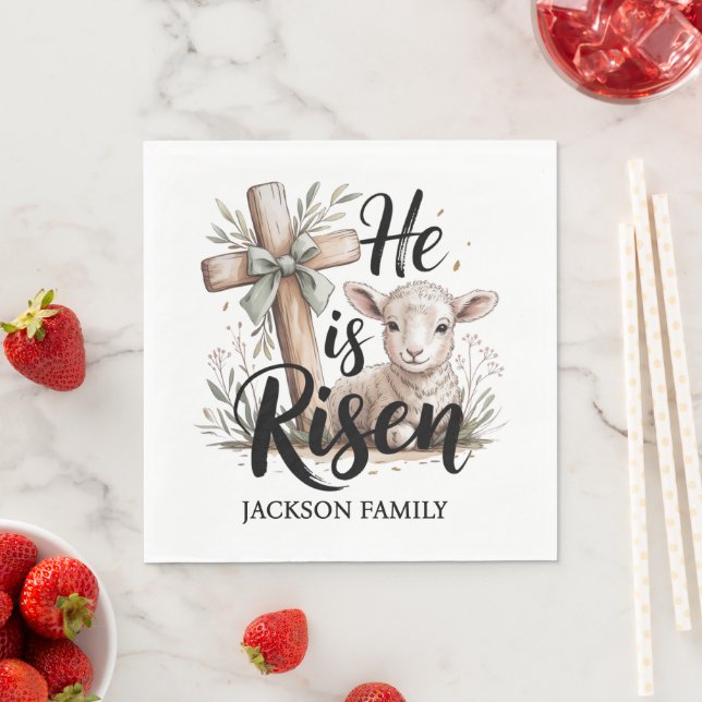 He is Risen! Easter Sunday Paper Pappersservett (Insitu)