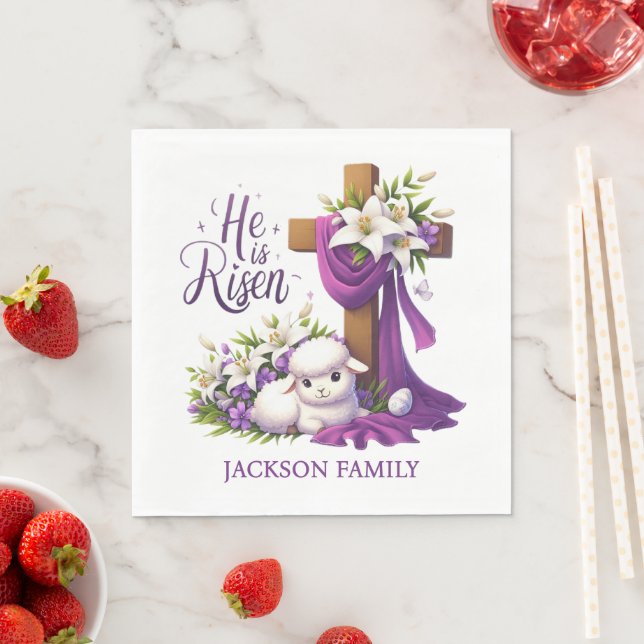 He is Risen! Easter Sunday Paper Pappersservett (Insitu)