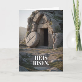 He Is Risen Empty Tomb Christian Easter Card Kort