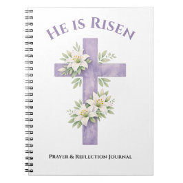 He is Risen Floral Cross 2026 Prayer Journal Anteckningsbok