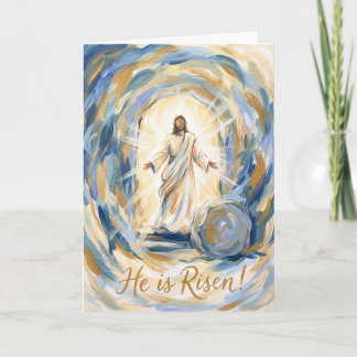 He Is Risen in Glory Easter Card Kort