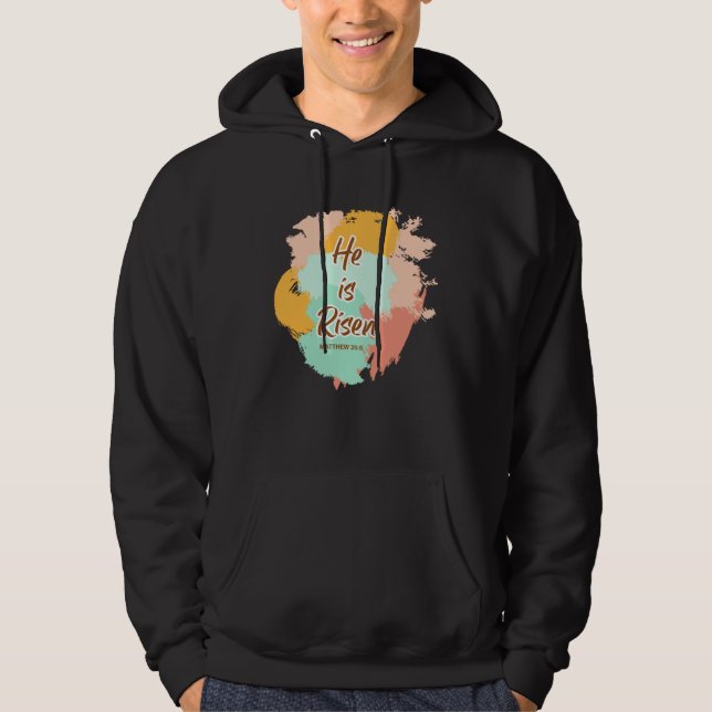 He Is Risen Indeed Happy Easter For Christian East Hoodie (Framsida)
