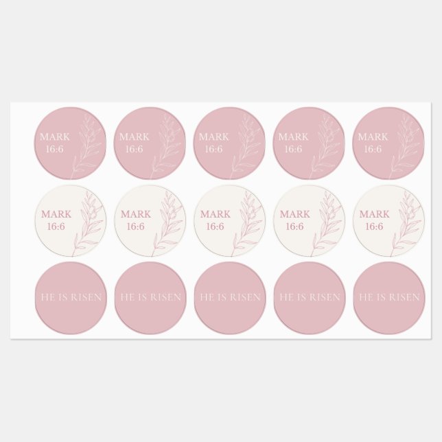 He Is Risen · Mark 16:6 — Easter Christian Sticker (Ark)