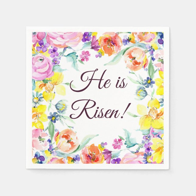 He is risen! napkins pappersservett (Framsidan)