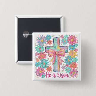 "He is risen" Religious Cross  Easter Knapp
