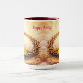 He Is Risen Religious Floral Crown Personalized Mugg
