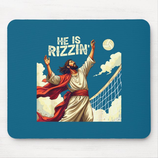He Is Rizzin Jesus Meme Quote Shirt Funny Volleyba Musmatta (Framsidan)