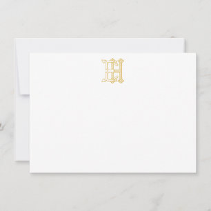 HE Monogram eller EH Monogram Notecards Anteckningskort