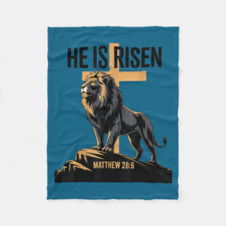 He Risen Jesus Lion Judah Fleecefilt