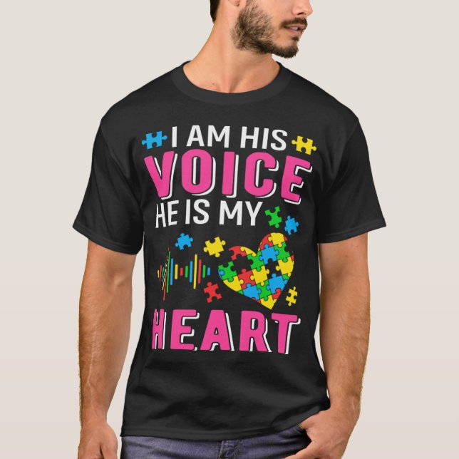 He s My Heart Autism Mom Grandma Sister Teacher Nu T Shirt (Framsida)