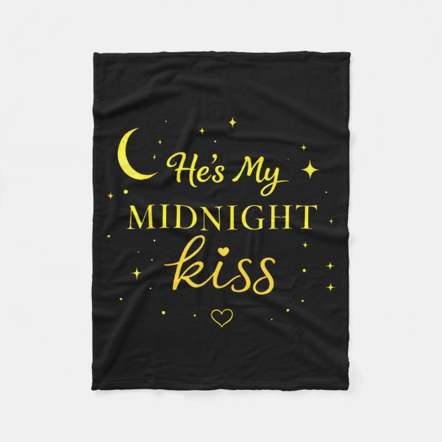 He’s My Midnight Kiss Romantic Saying Matching Cou Fleecefilt (Framsidan)