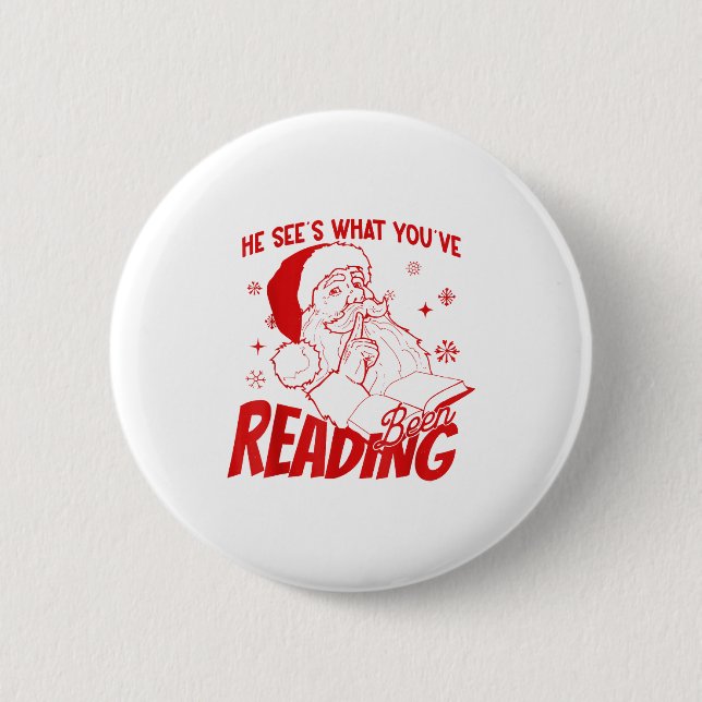 He Sees What You've Been Reading Santa Bookish Chr Knapp (Framsida)