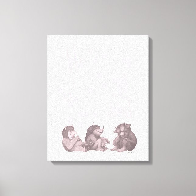He Sent the Wild Things Off to Bed - Pink Canvastryck (Framsida)