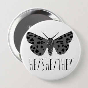 HE/SHE/THEY Pronouns Handdragen Insekt Knapp