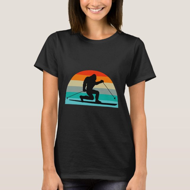 He Telemark Skis!  T Shirt (Framsida)