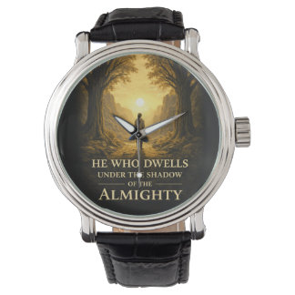 He Who Dwells Psalm 91 Christian Art Armbandsur
