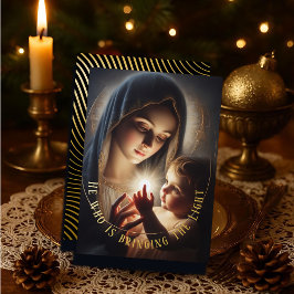 He who is bringing the Light Foil Holiday Card
